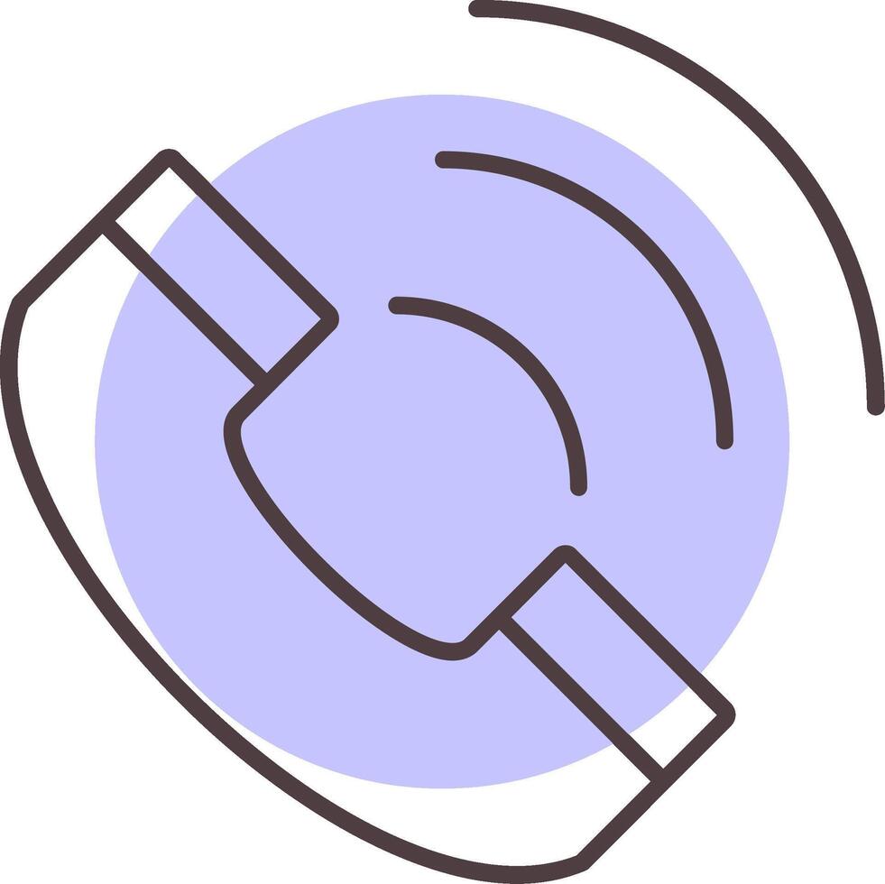 Phone Line  Shape Colors Icon vector