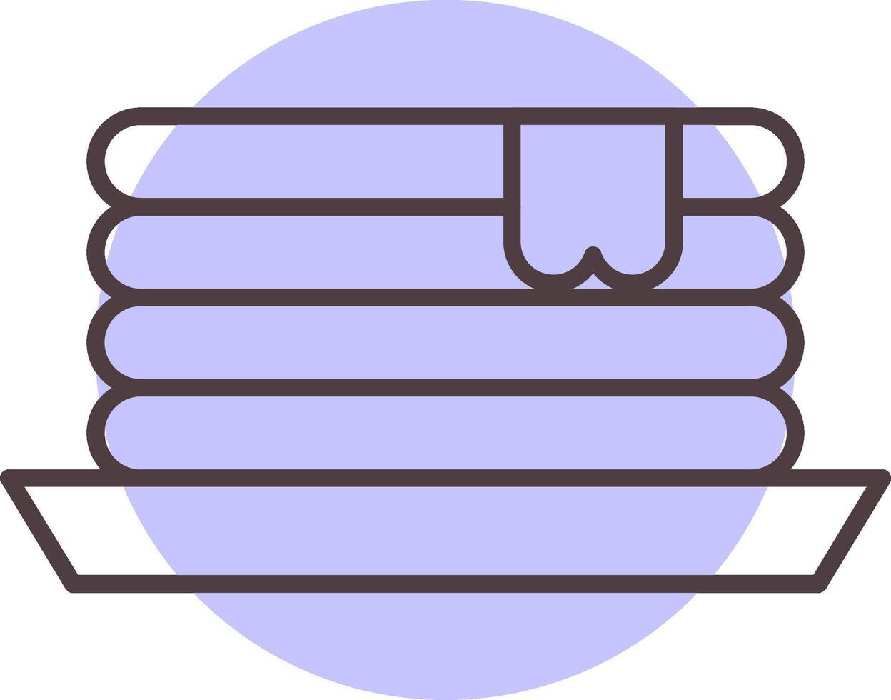 Pancake Line  Shape Colors Icon vector