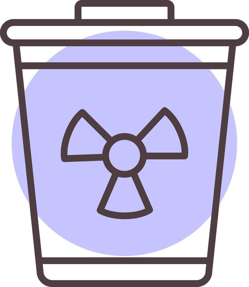 Toxic Waste Line  Shape Colors Icon vector