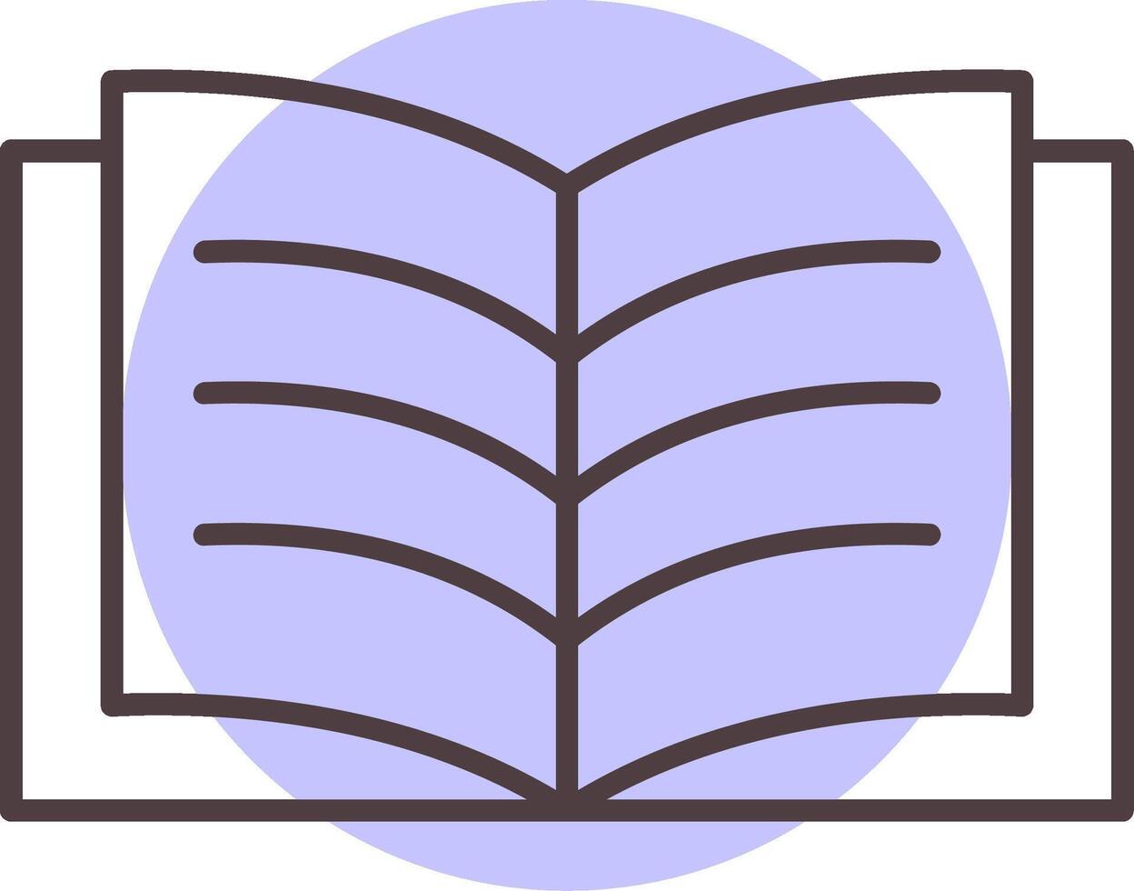 Book Reading Line  Shape Colors Icon vector