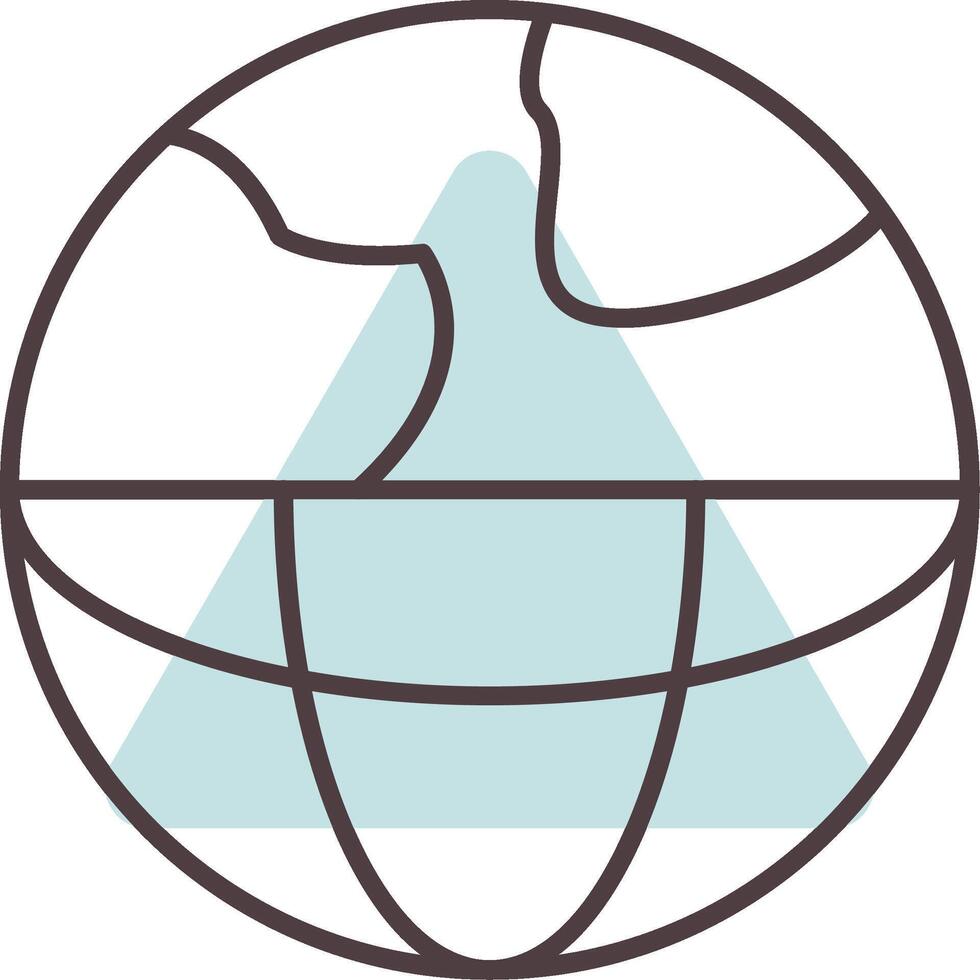 Geophysics Line  Shape Colors Icon vector