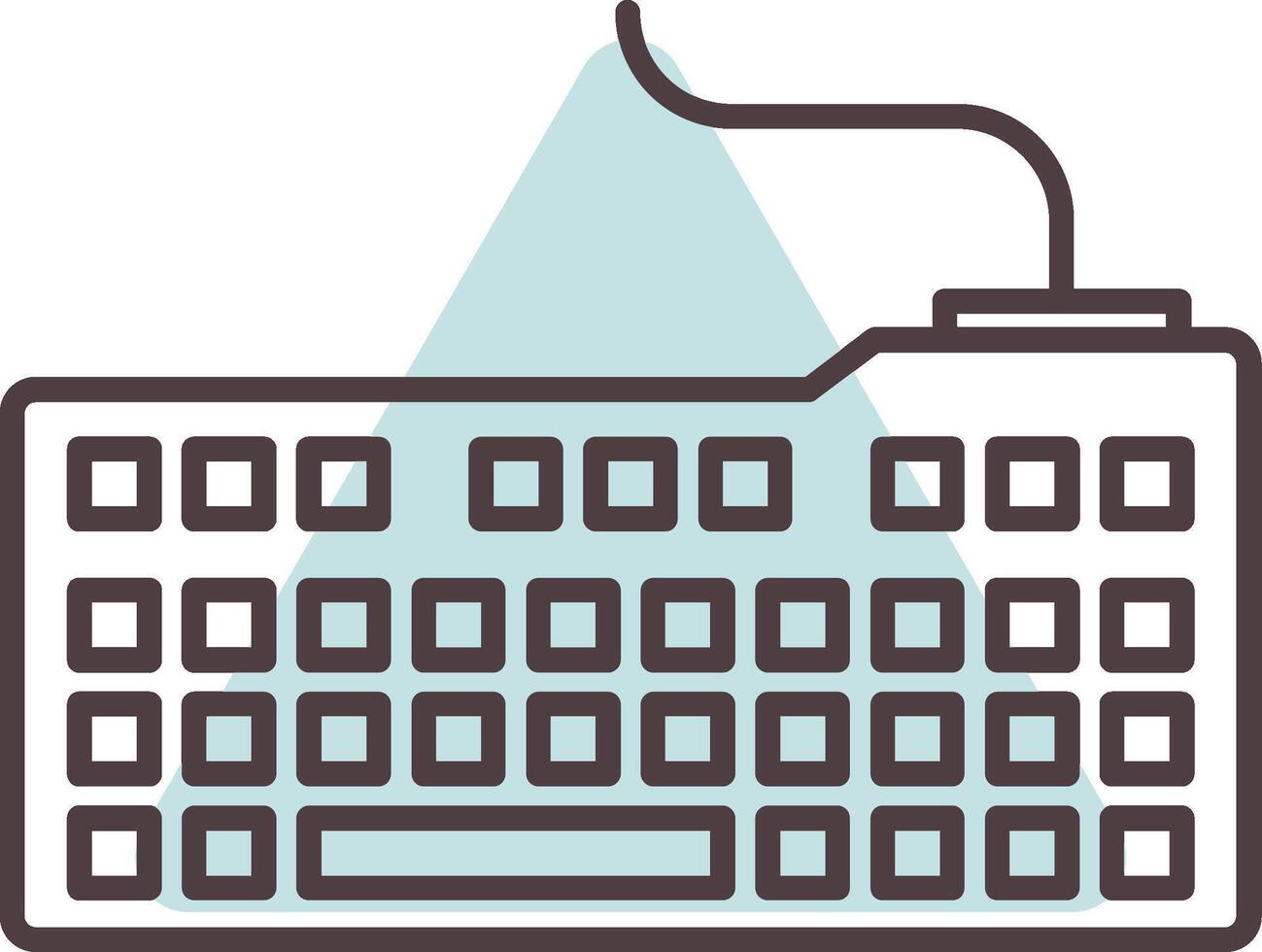 Keyboard Line  Shape Colors Icon vector