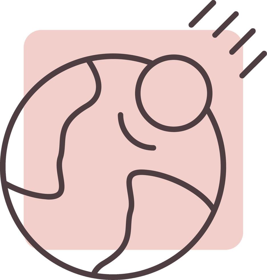 Meteor Line  Shape Colors Icon vector