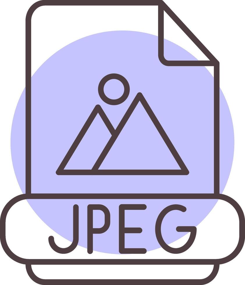 Jpeg Line  Shape Colors Icon vector