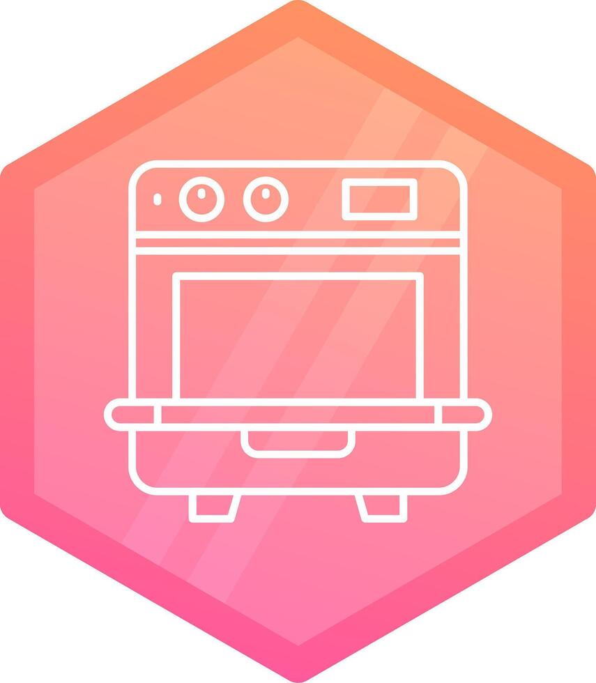 Dishwasher Gradient polygon Icon vector