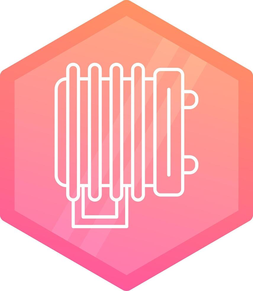 Heater Gradient polygon Icon vector