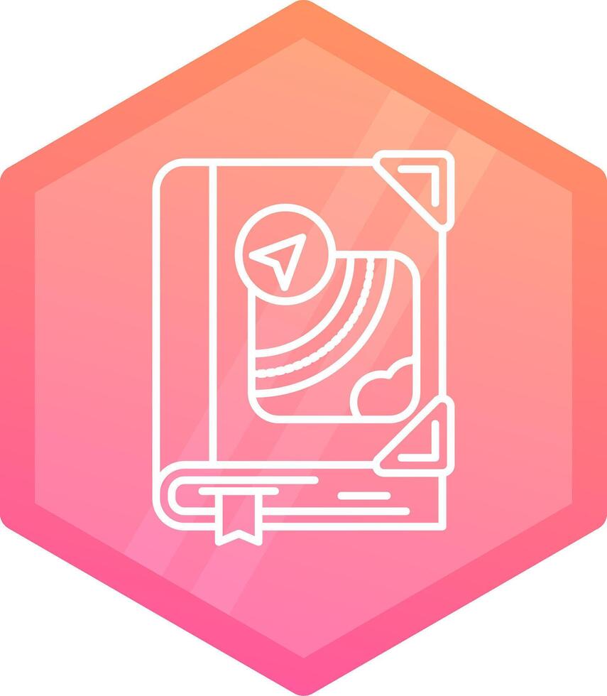 Map Gradient polygon Icon vector