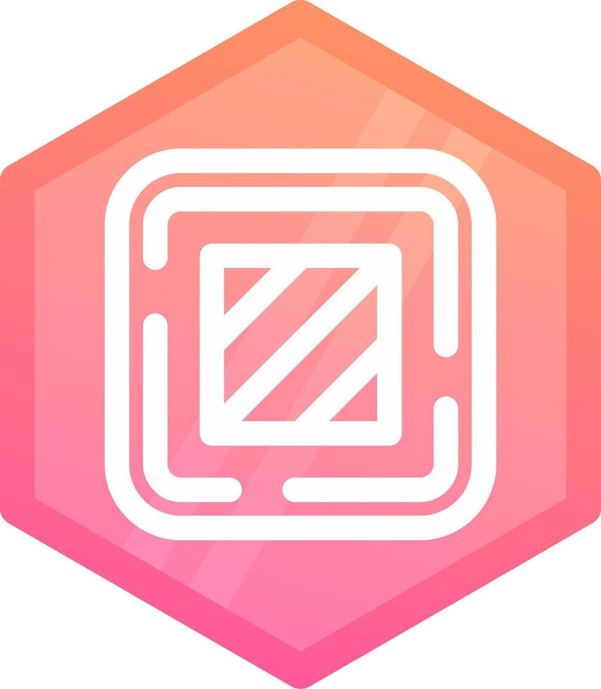 Square Gradient polygon Icon vector