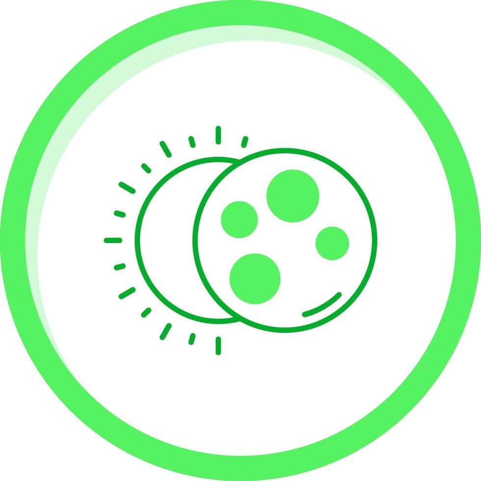 eclipse verde mezcla icono vector