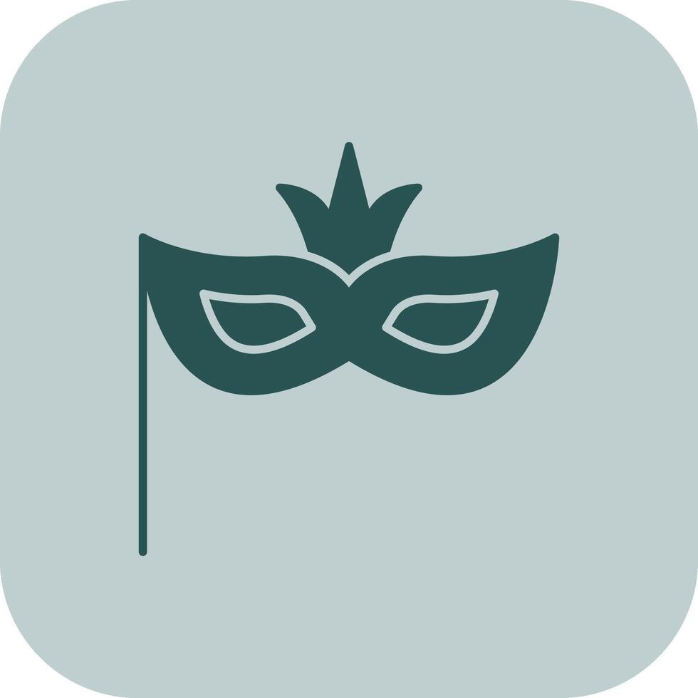 Carnival Mask Glyph Tritone Icon vector