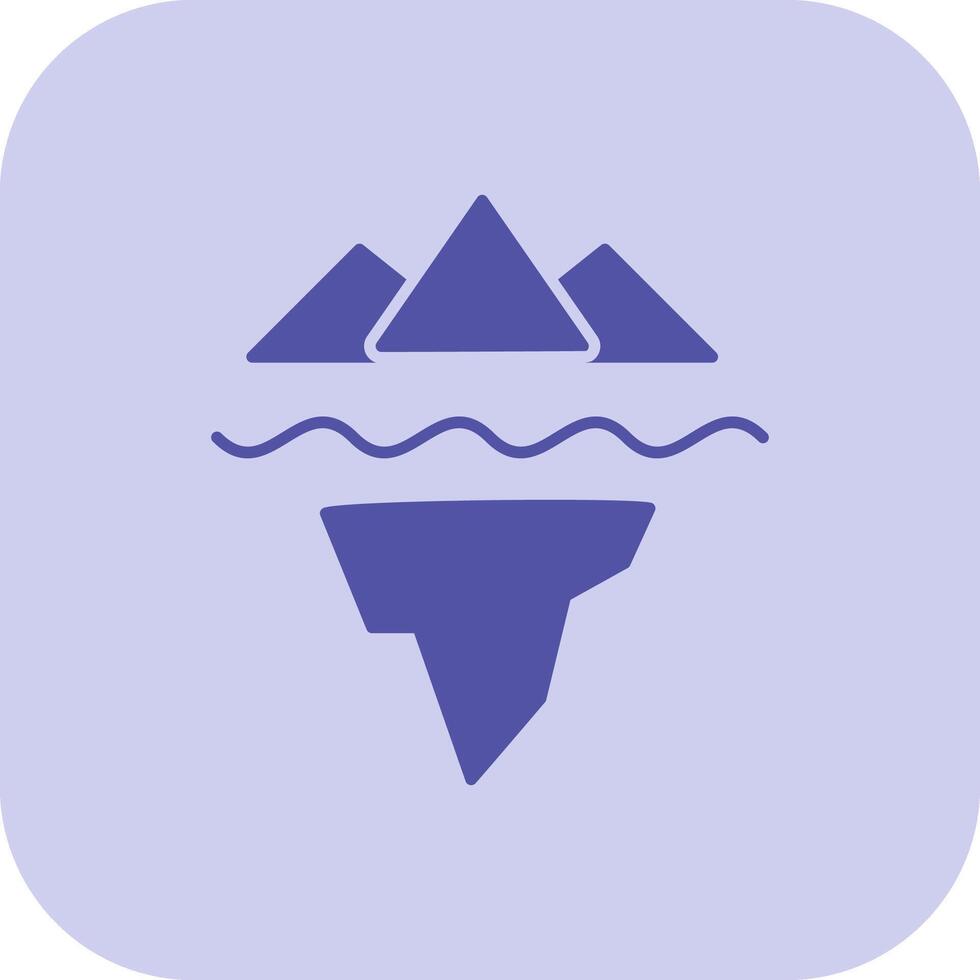 Iceberg Glyph Tritone Icon vector