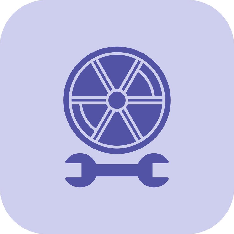 Tire Glyph Tritone Icon vector