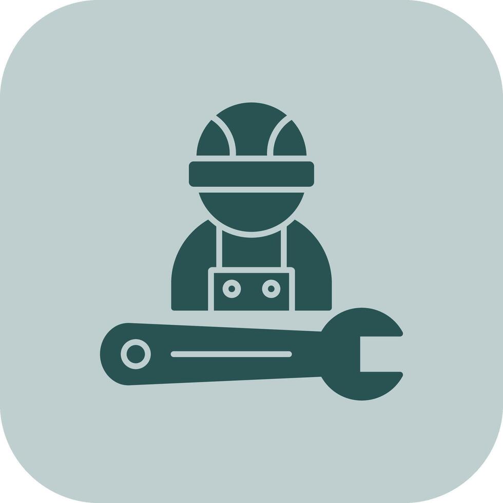 Mechanic Glyph Tritone Icon vector