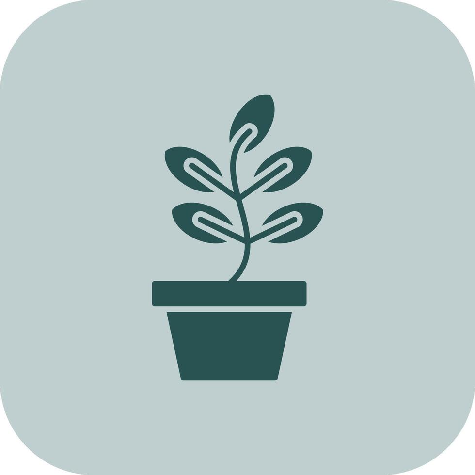 Plant Glyph Tritone Icon vector