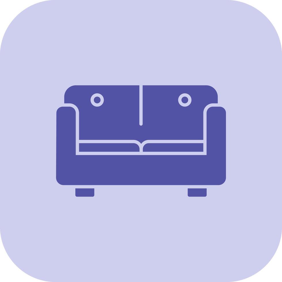 Sofa Bed Glyph Tritone Icon vector