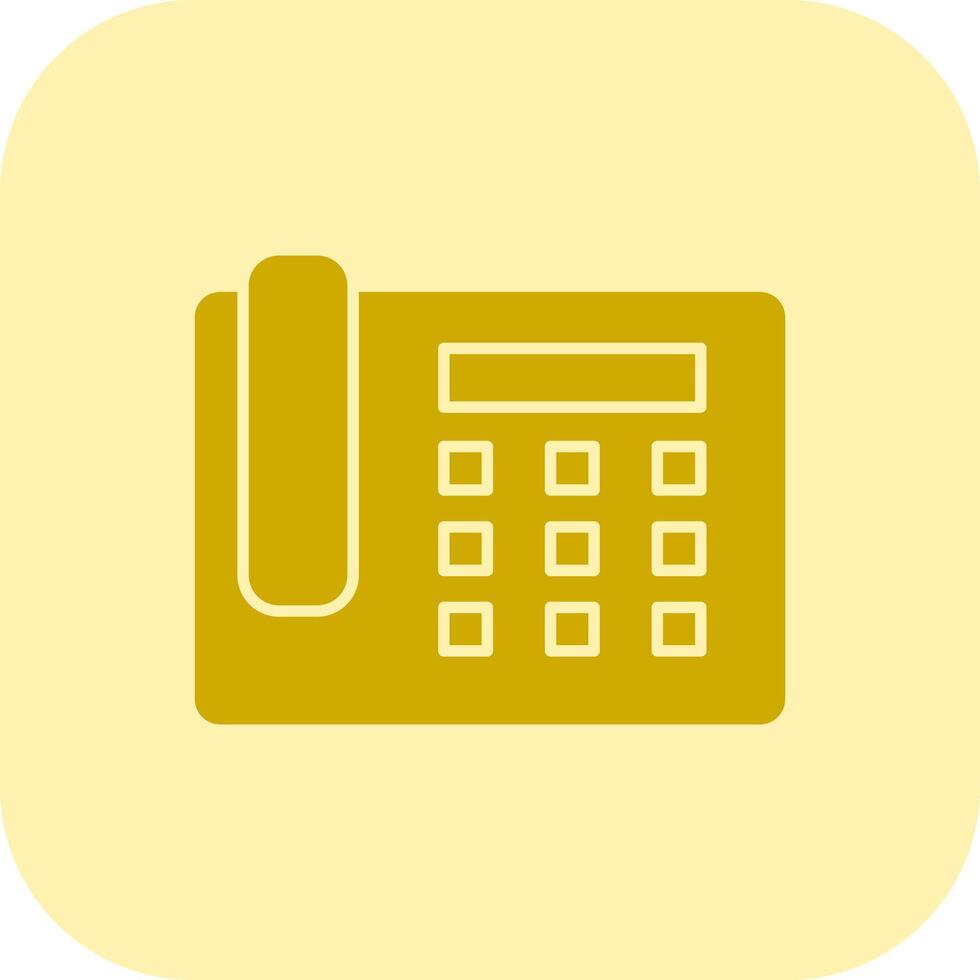 Landline Glyph Tritone Icon vector
