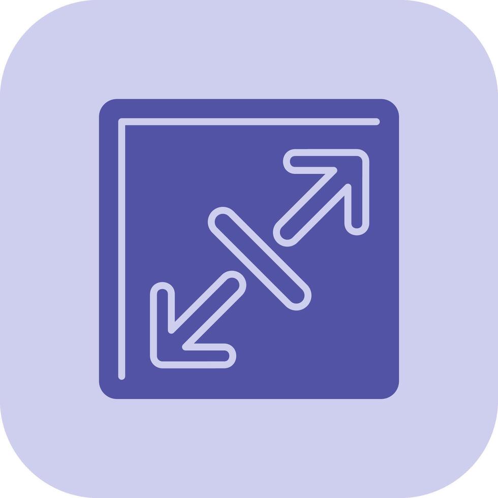 Expand Glyph Tritone Icon vector