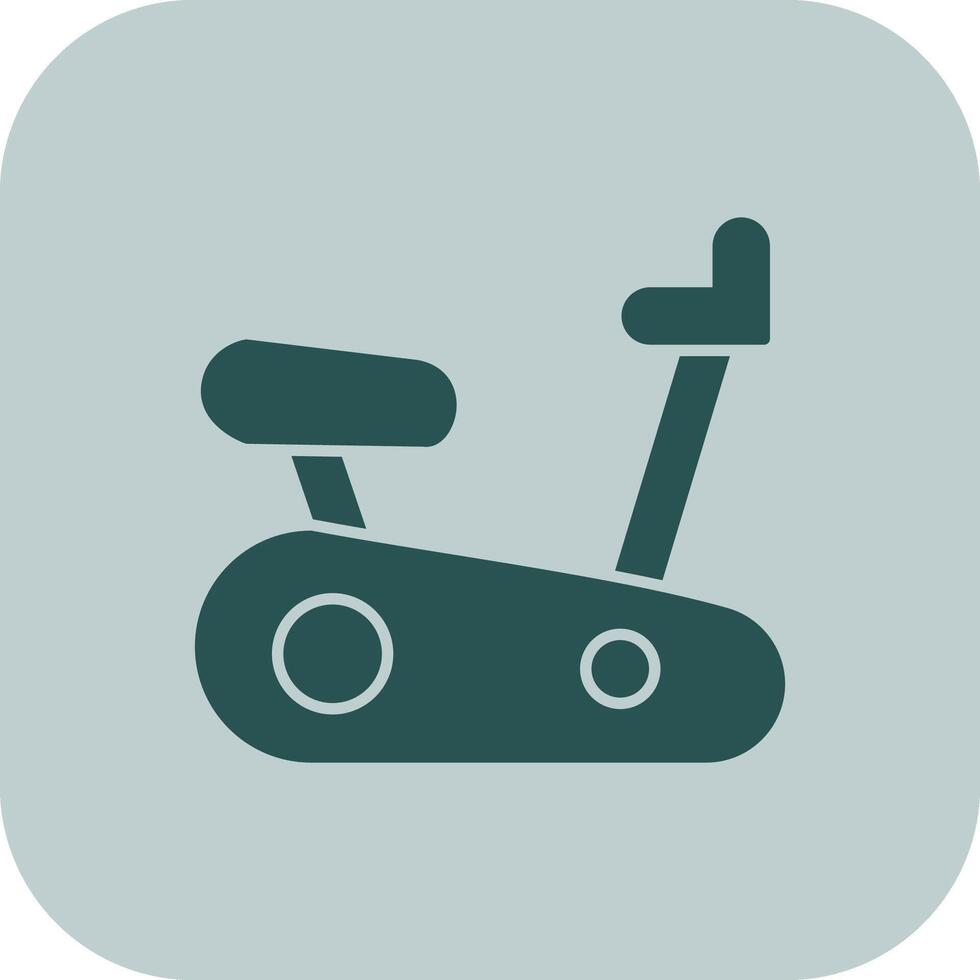 Exercising Bike Glyph Tritone Icon vector