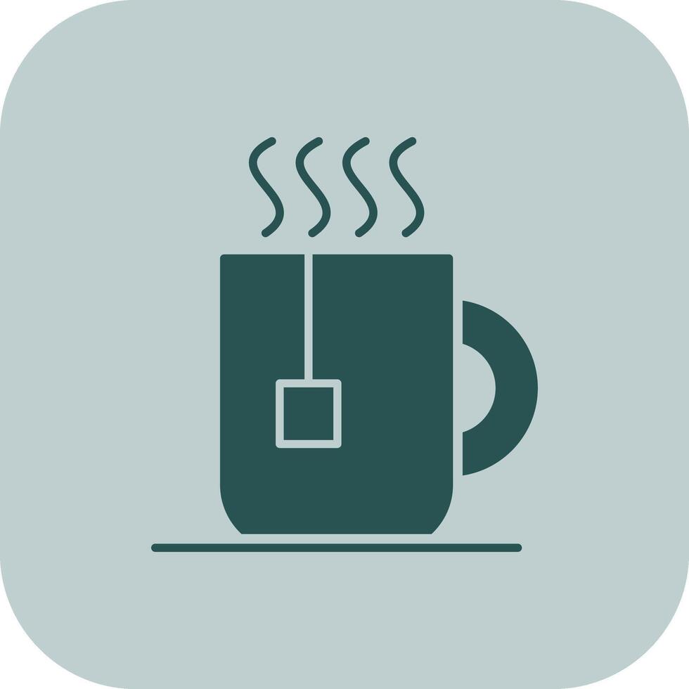 Tea Mug Glyph Tritone Icon vector
