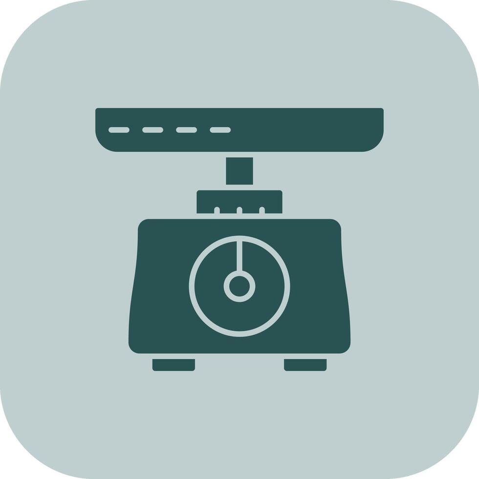 Weighing Scale Glyph Tritone Icon vector