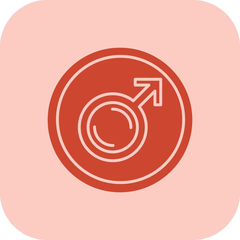 Male symbol Glyph Tritone Icon vector