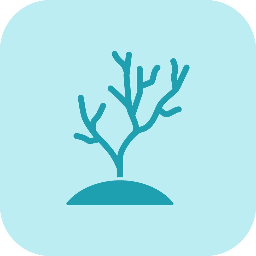 Coral Reef Glyph Tritone Icon vector