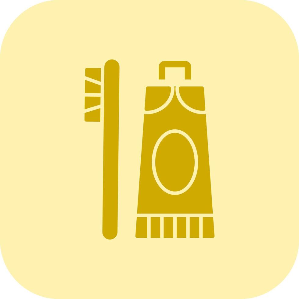 Toothpaste Glyph Tritone Icon vector