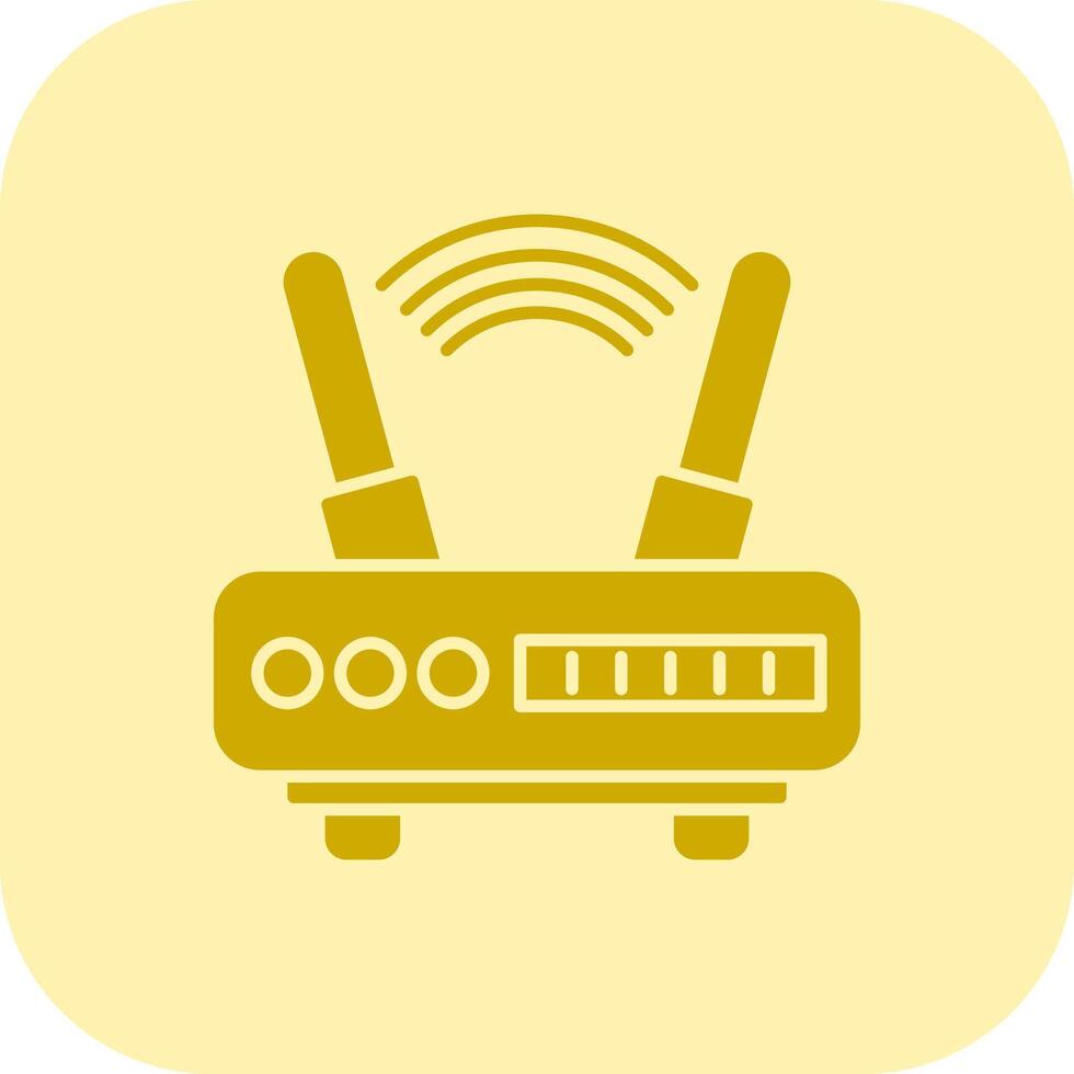 Wifi Glyph Tritone Icon vector