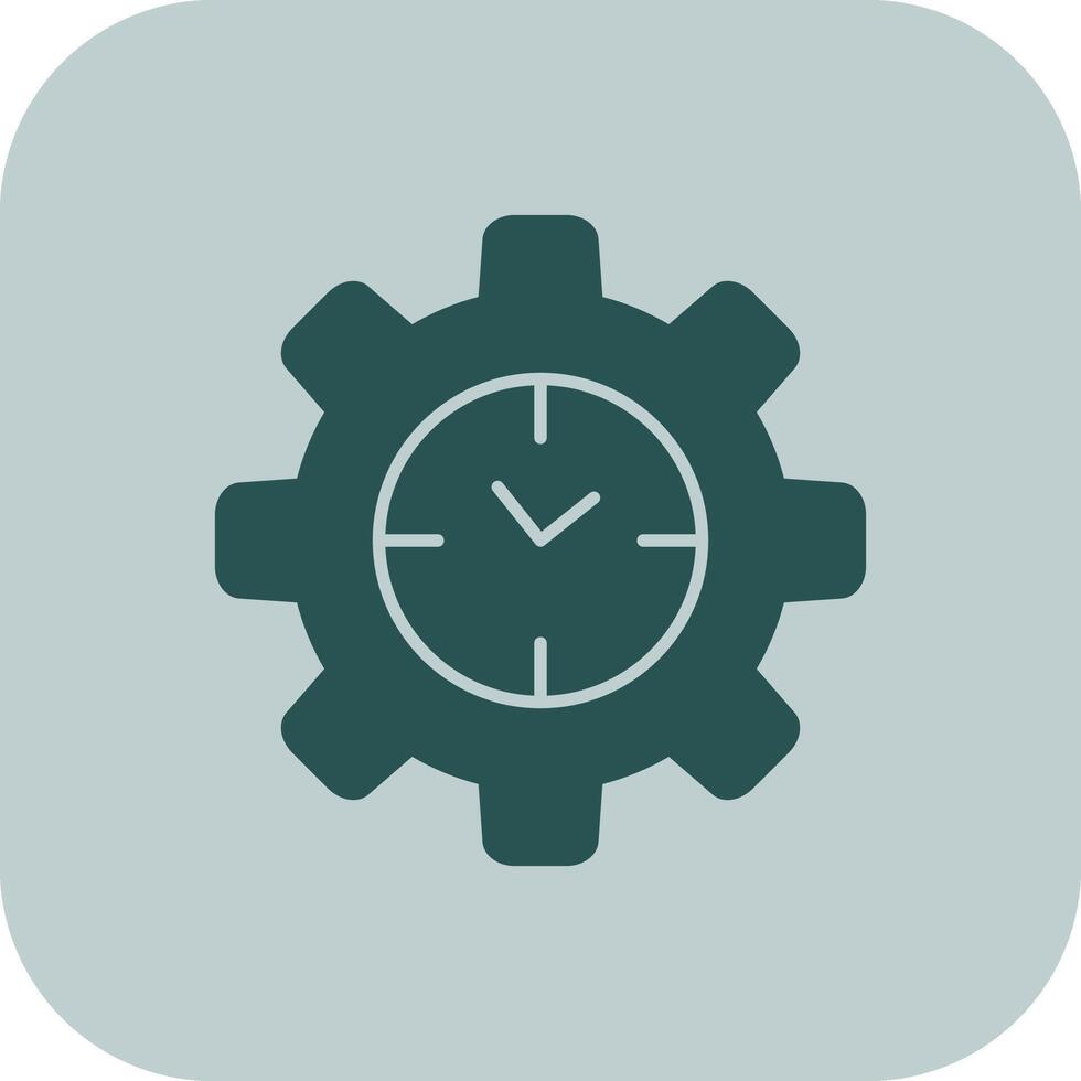 Efficient Time Glyph Tritone Icon vector