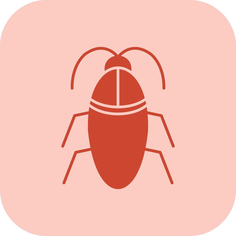 Cockroach Glyph Tritone Icon vector