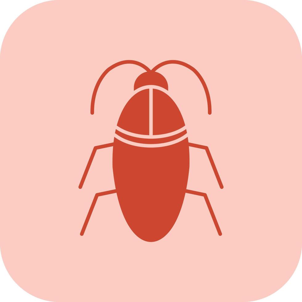 Cockroach Glyph Tritone Icon vector