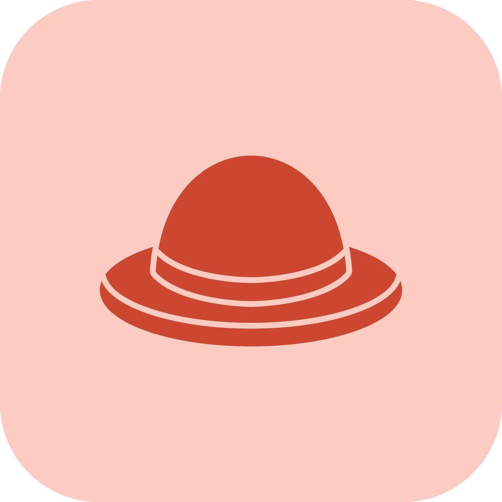 sombrero glifo tritono icono vector