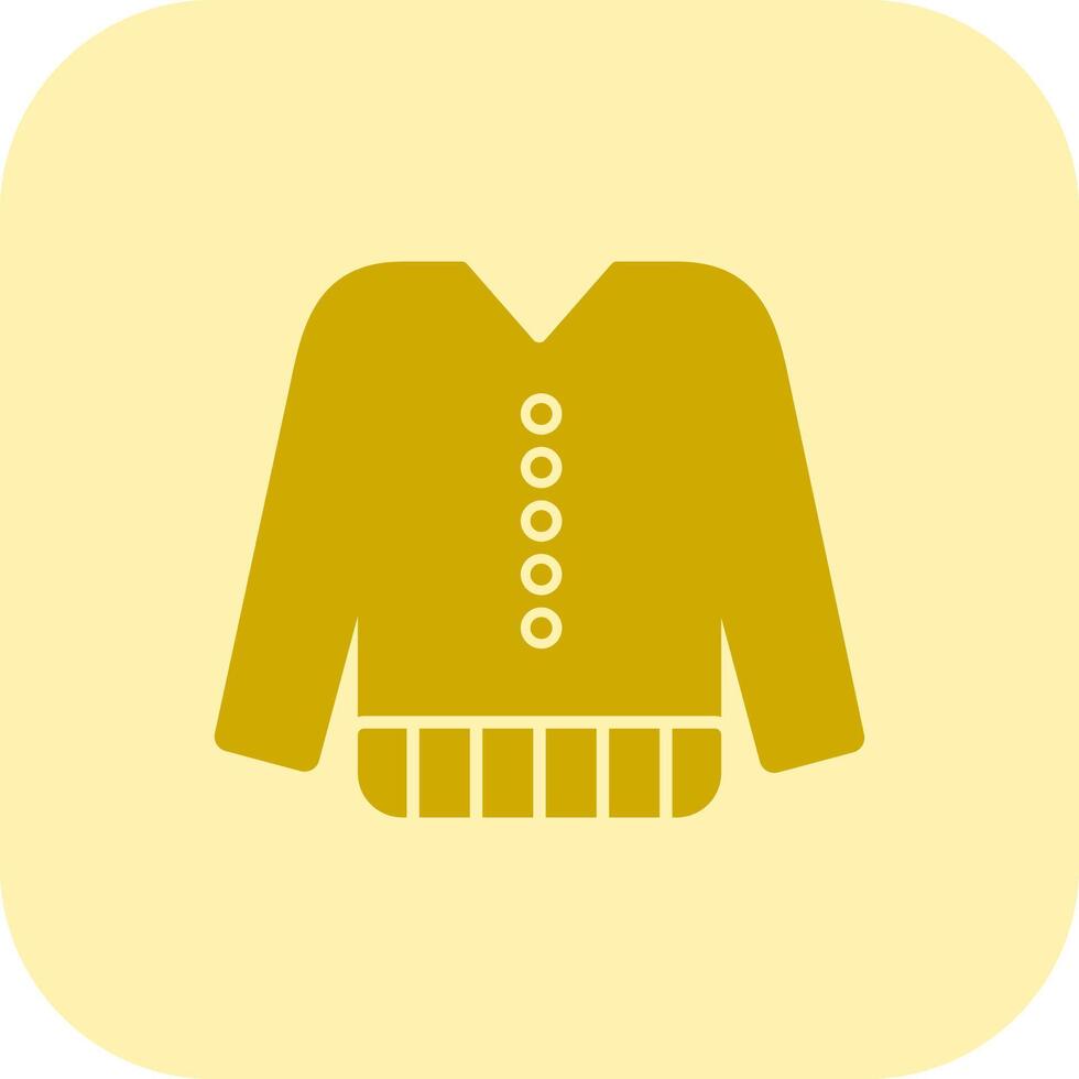 Sweater Glyph Tritone Icon vector