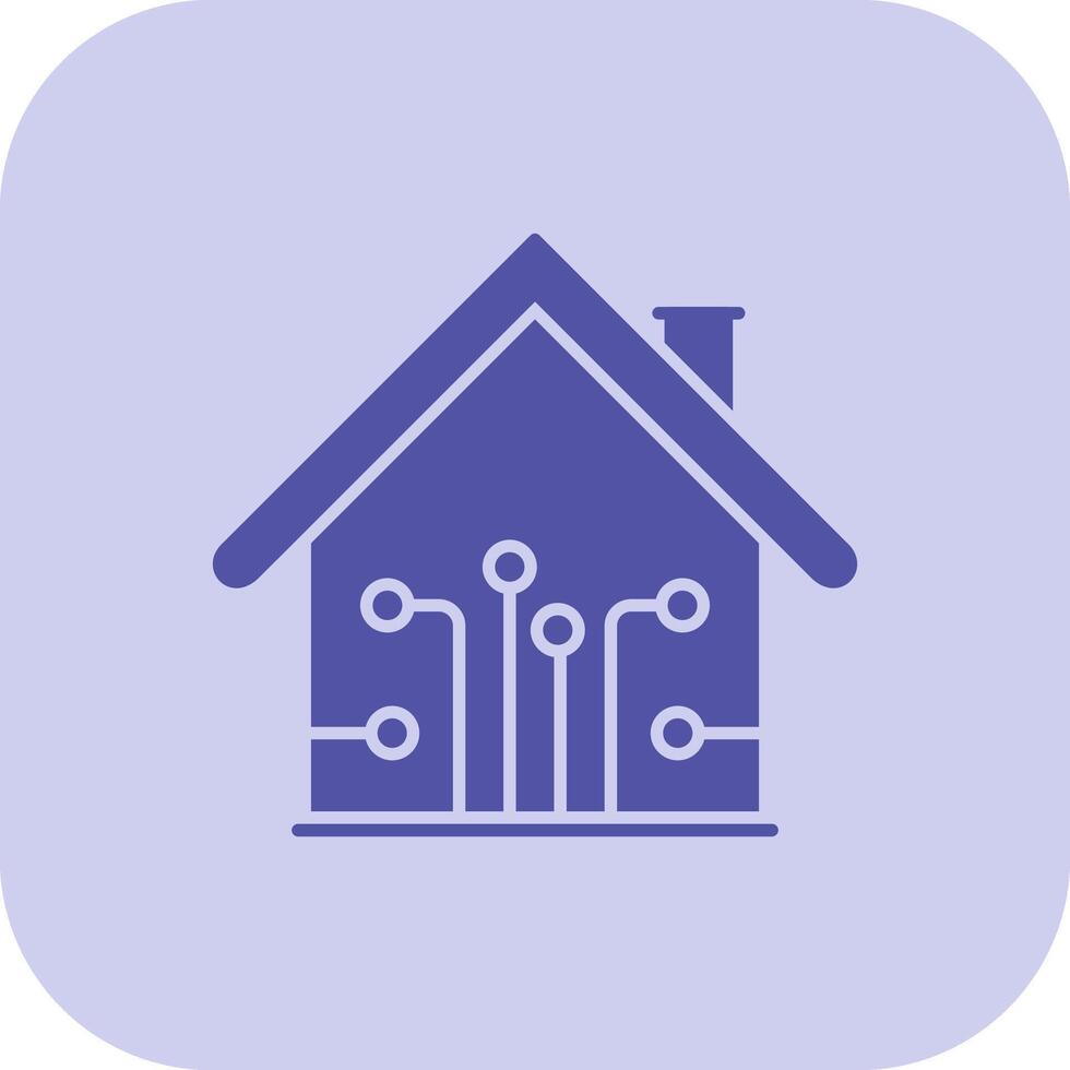 Smart Home Glyph Tritone Icon vector