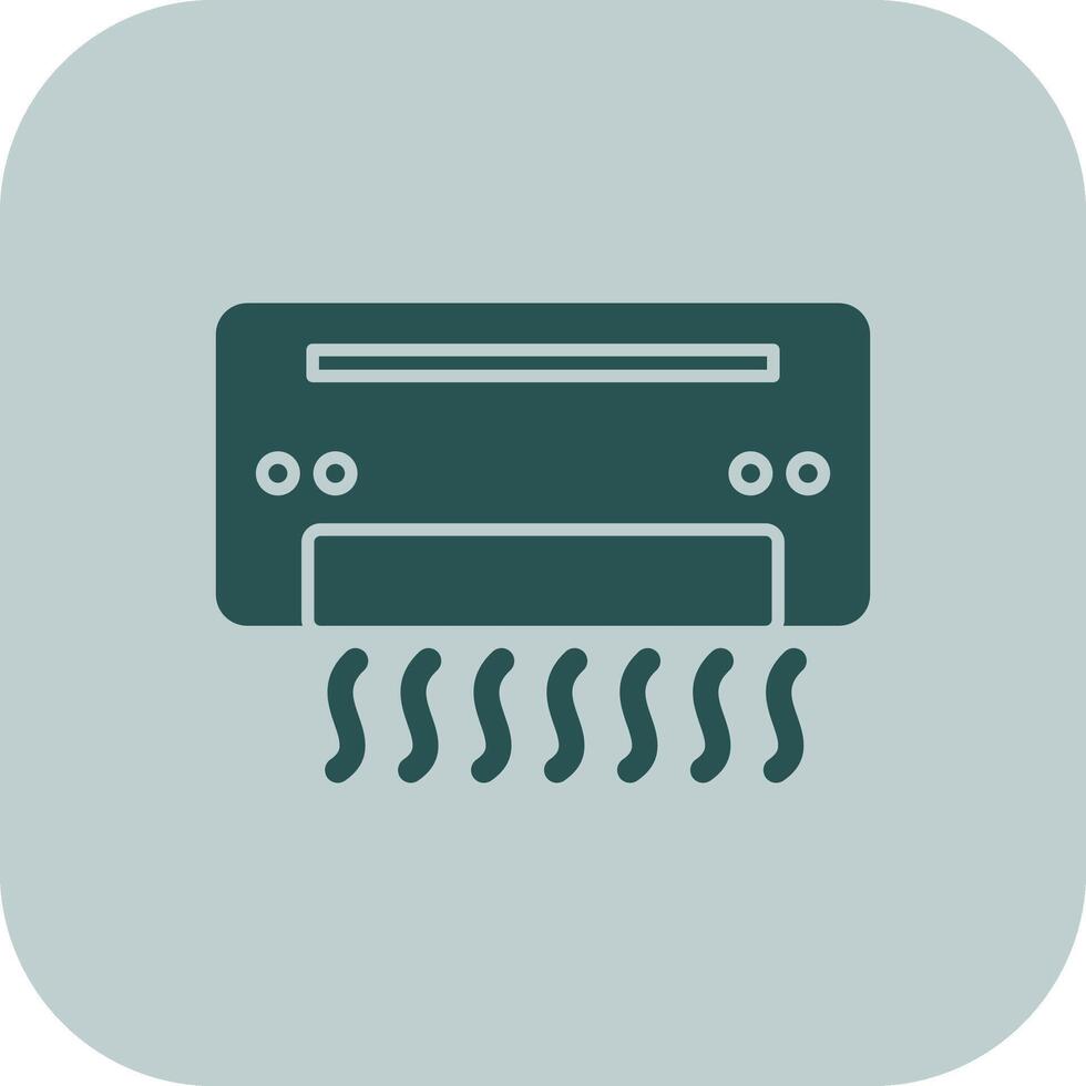 Air Conditioner Glyph Tritone Icon vector