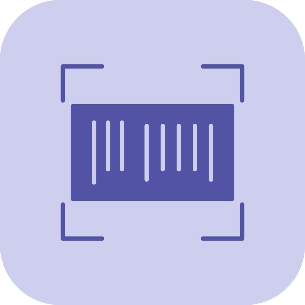 Barcode Glyph Tritone Icon vector