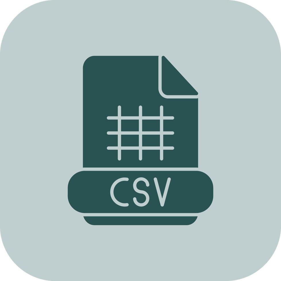 csv glifo tritono icono vector