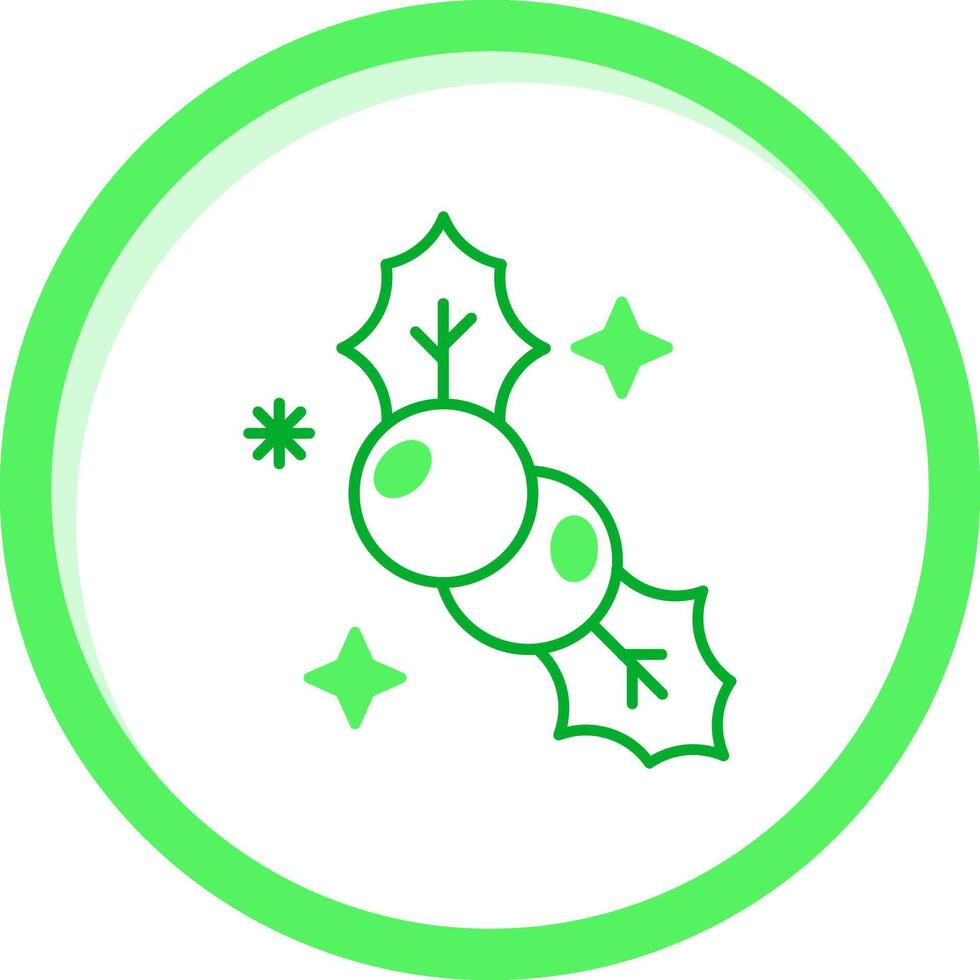 Mistletoe Green mix Icon vector
