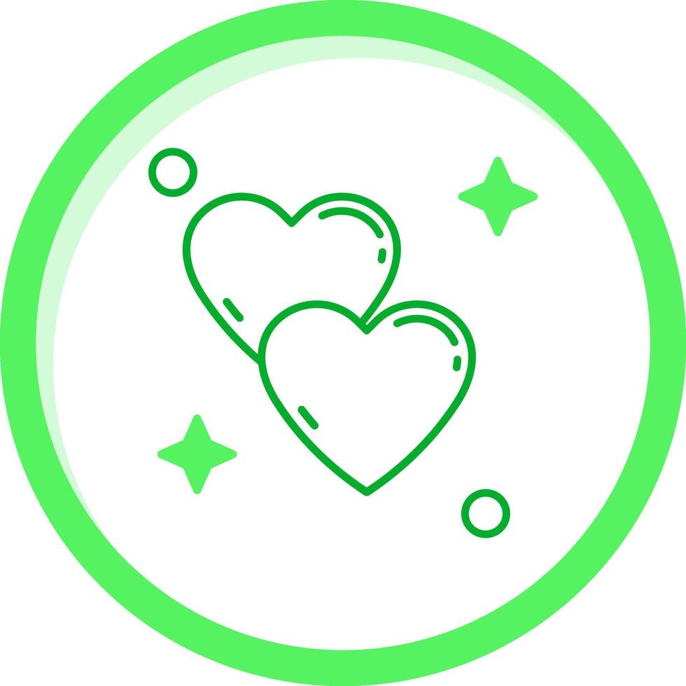 Love Green mix Icon vector