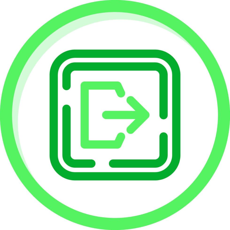 Logout Green mix Icon vector