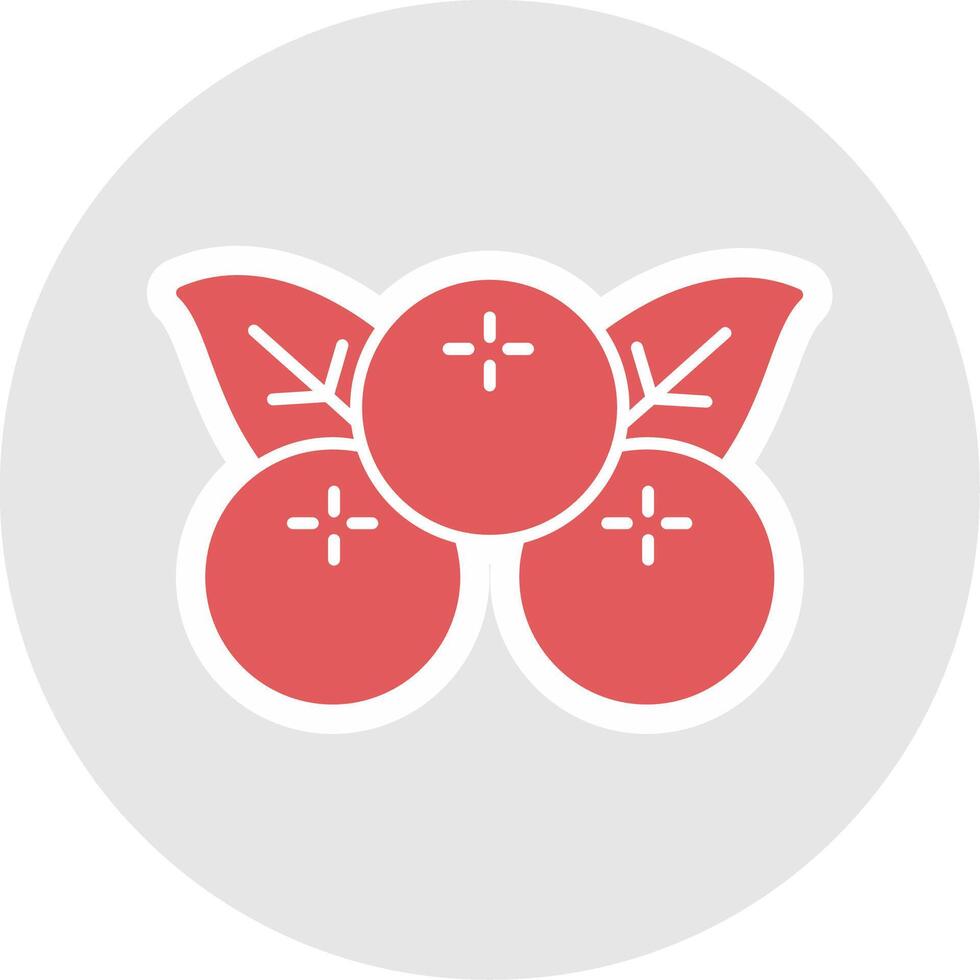 Berries Glyph Multicolor Sticker Icon vector
