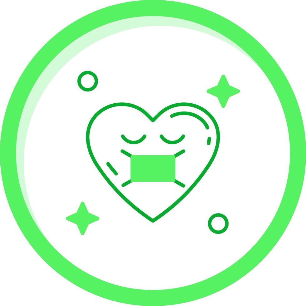 cara máscara verde mezcla icono vector