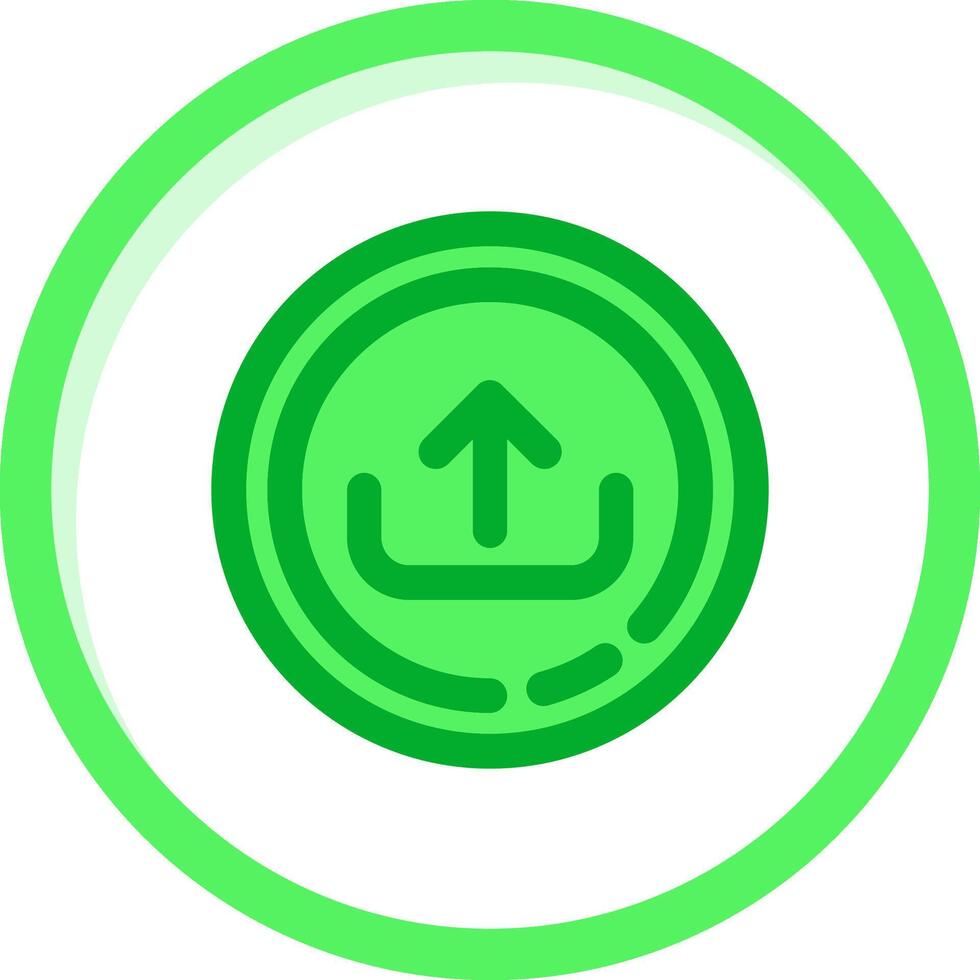 Upload Green mix Icon vector