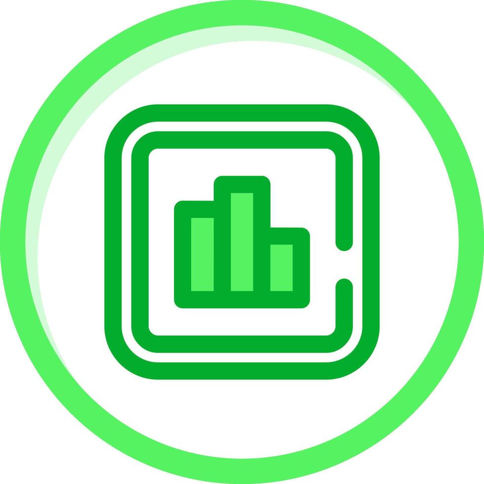 Estadísticas verde mezcla icono vector