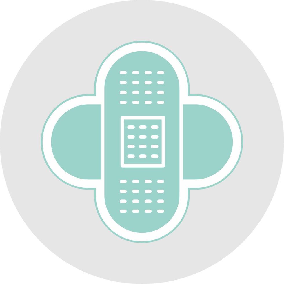 Bandages Glyph Multicolor Sticker Icon vector