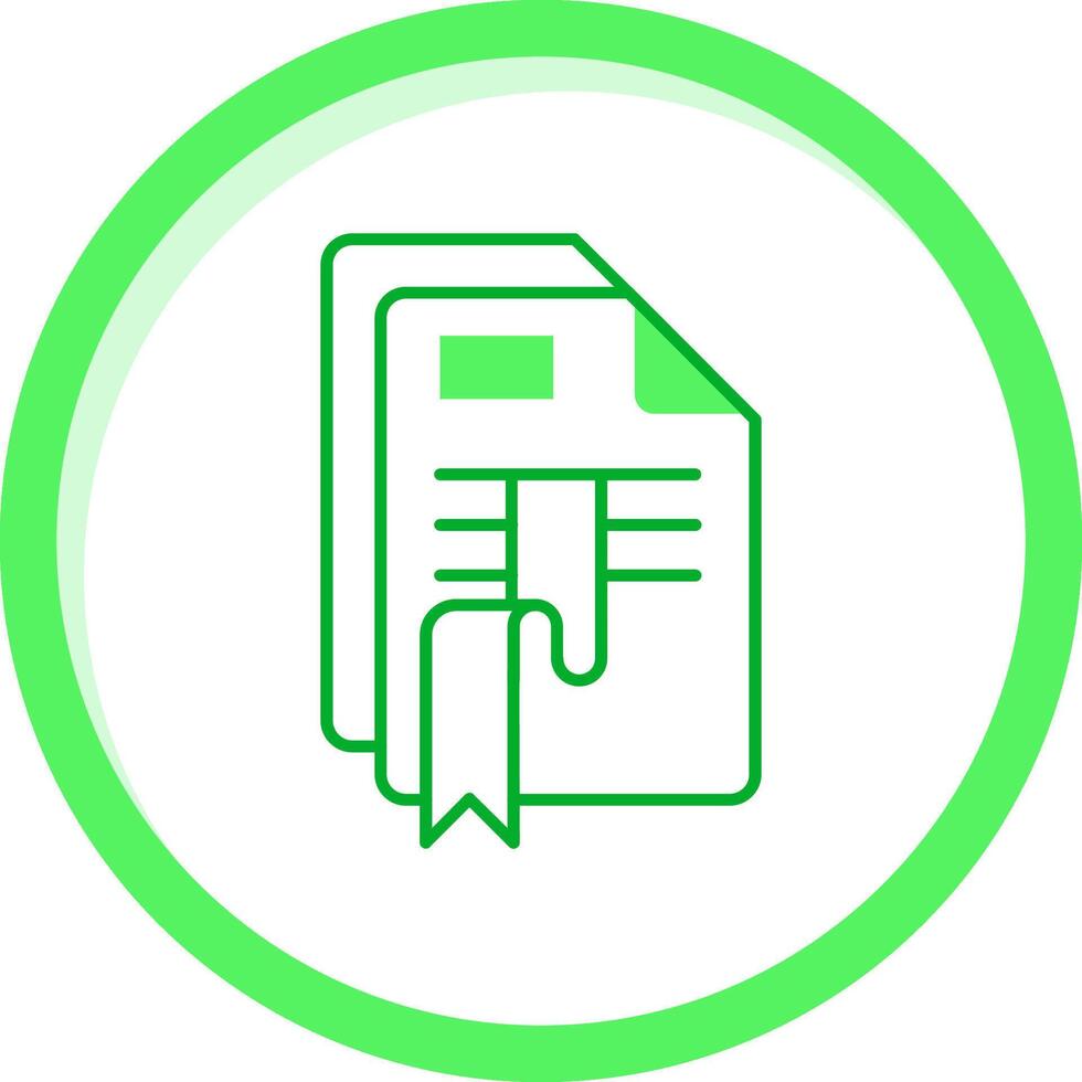 Bookmark Green mix Icon vector