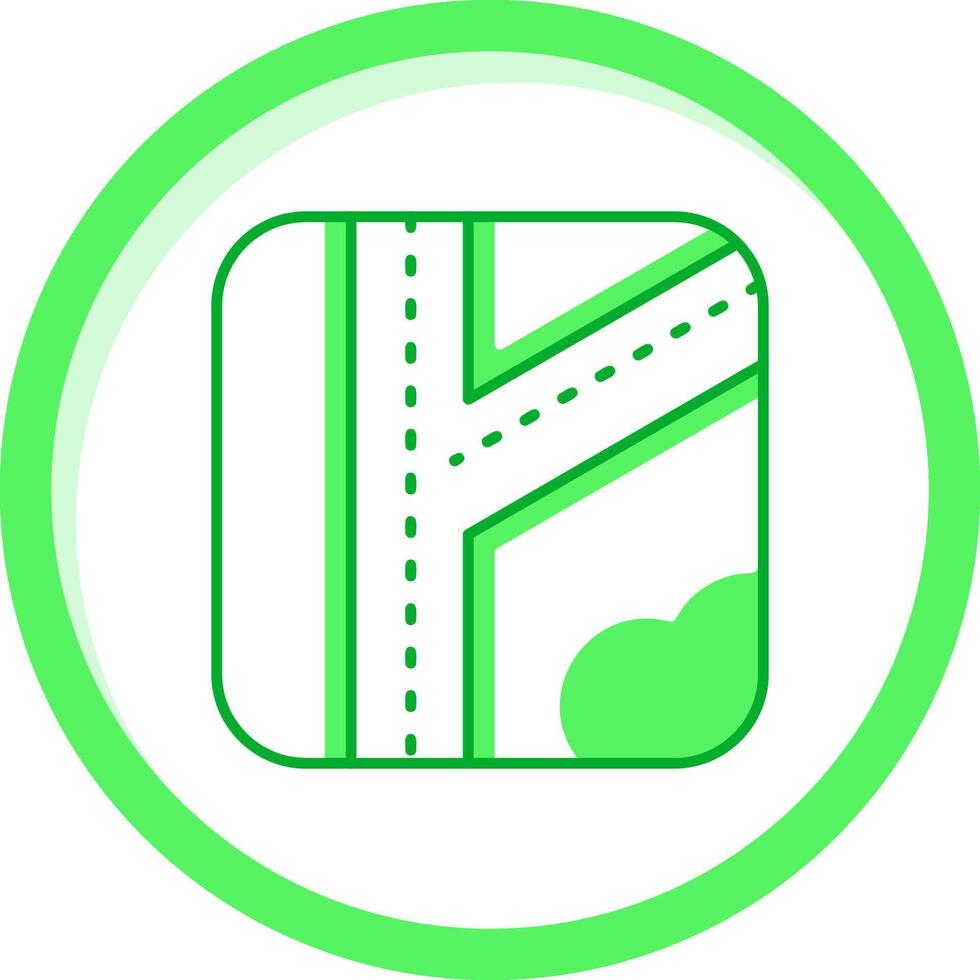 Road Green mix Icon vector