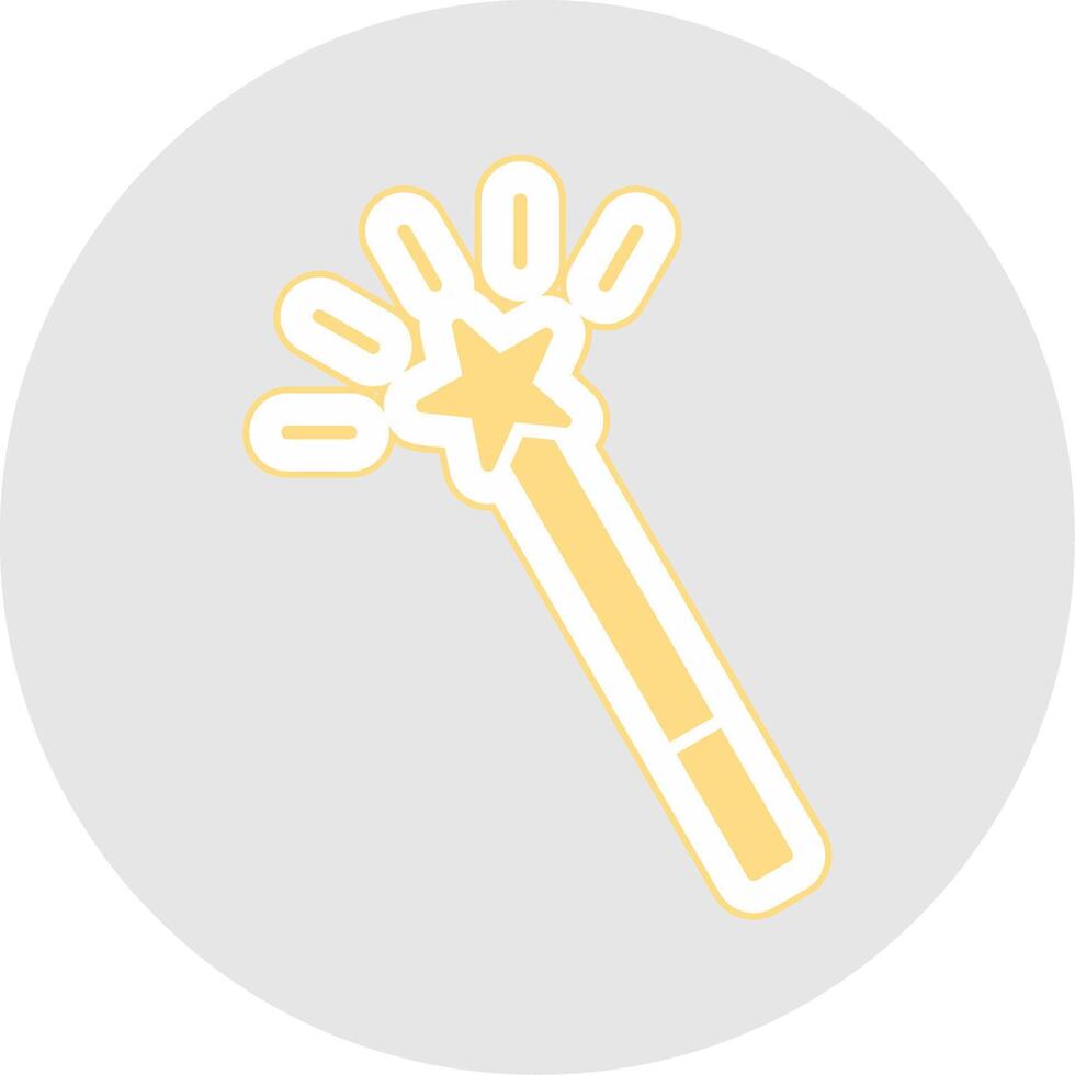 Magic Wand Glyph Multicolor Sticker Icon vector