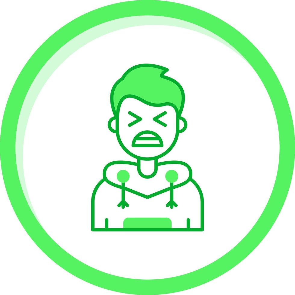 Anguish Green mix Icon vector