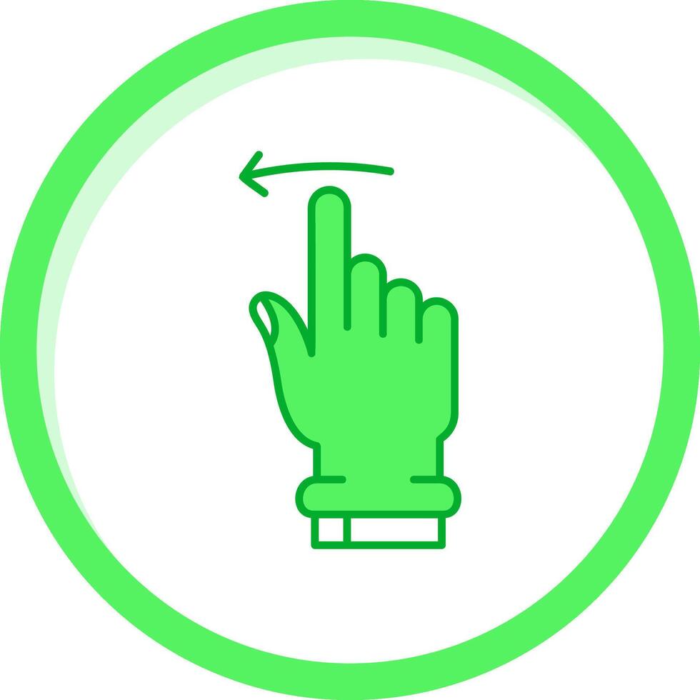 Swipe Left Green mix Icon vector